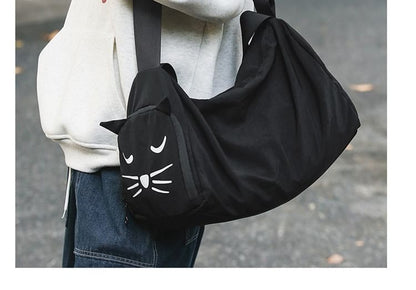 Cat Messenger Nylon Bag Print