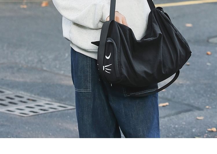 Cat Messenger Nylon Bag Print