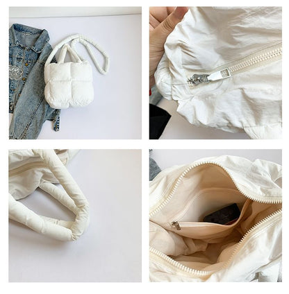 Plain Crossbody Puffer Bag