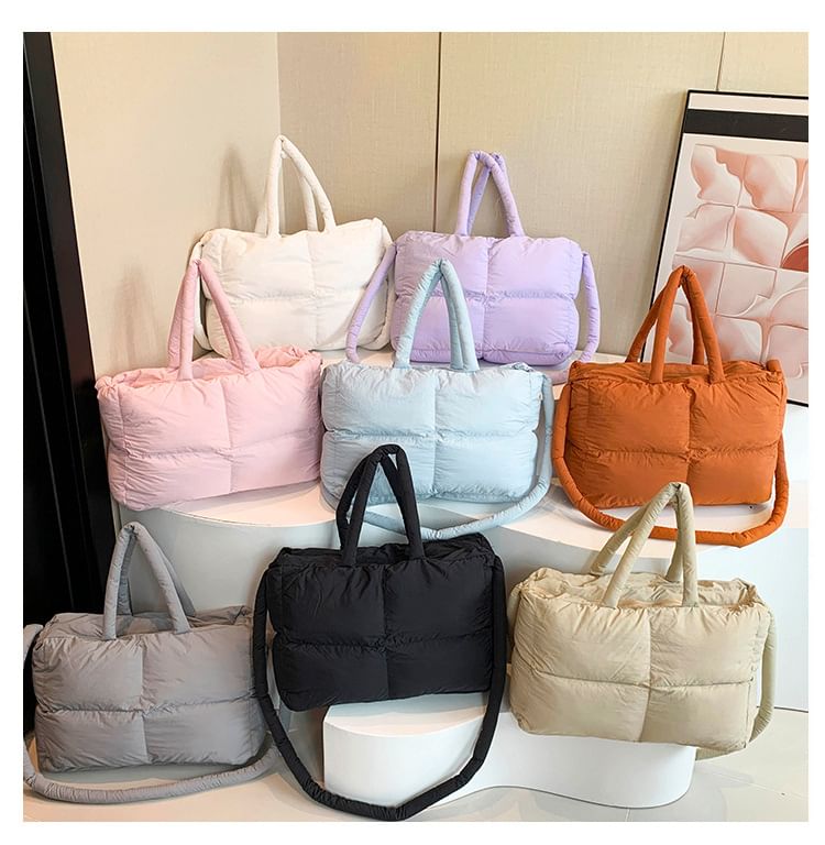 Bag Puffer Tote Plain Crossbody