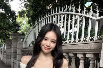 Neck Plain Sweater Knit Cable Scoop