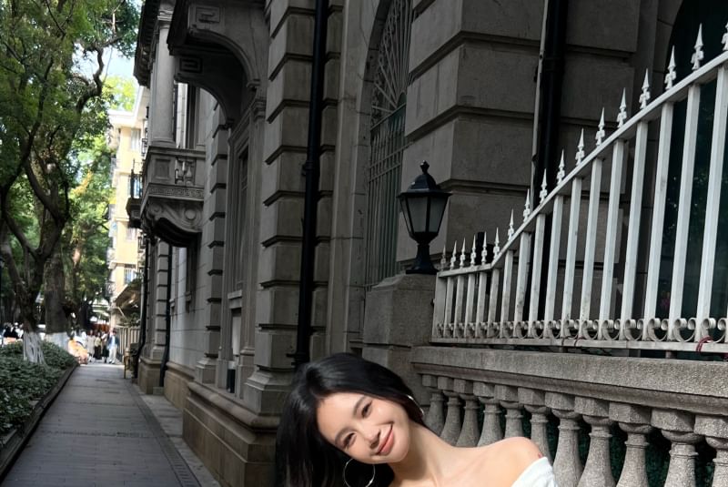 Neck Plain Sweater Knit Cable Scoop