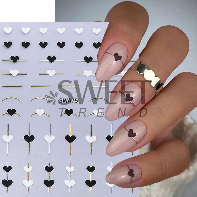 Heart Nail Art Stickers