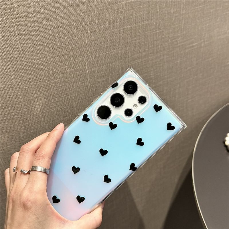 Heart / Polka Dot Bead Strap Phone Case