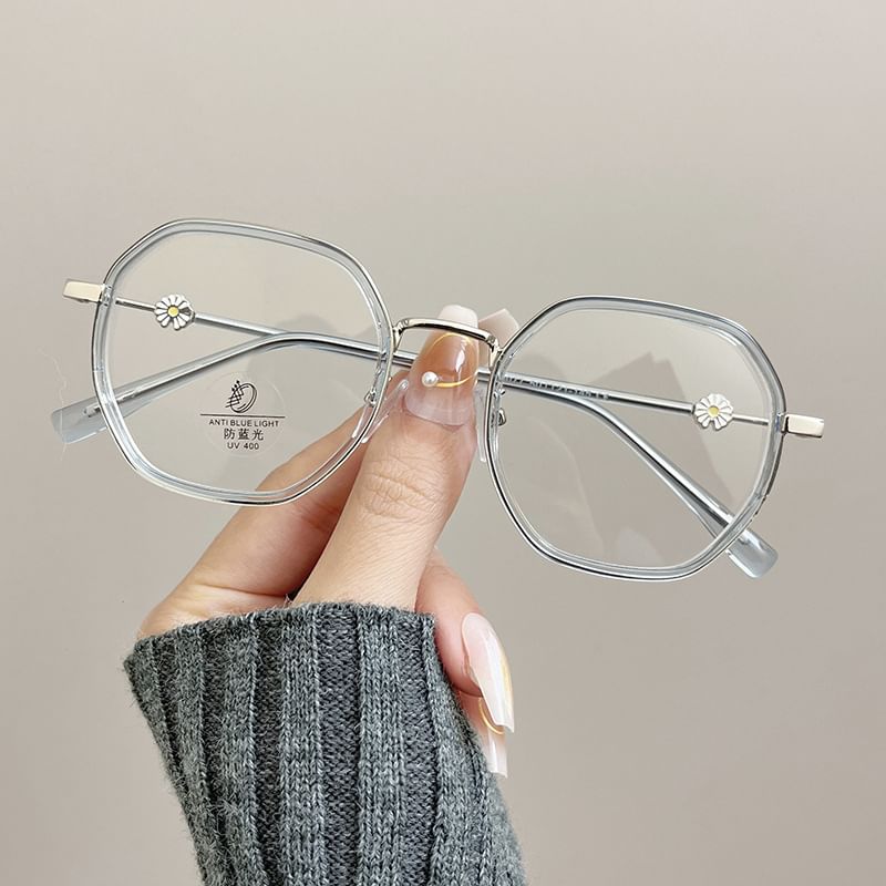 Blue Geometric Glasses Light Blocking