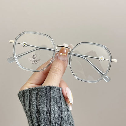 Blue Geometric Glasses Light Blocking