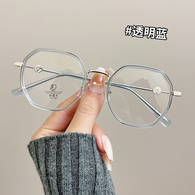 Blue Geometric Glasses Light Blocking