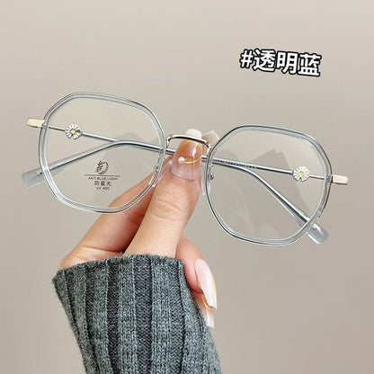 Blue Geometric Glasses Light Blocking