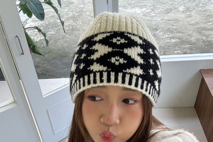 Patterned Beanie Knit