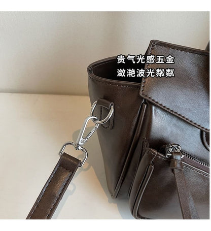 Tote Multi-Pocket Faux Bag Leather