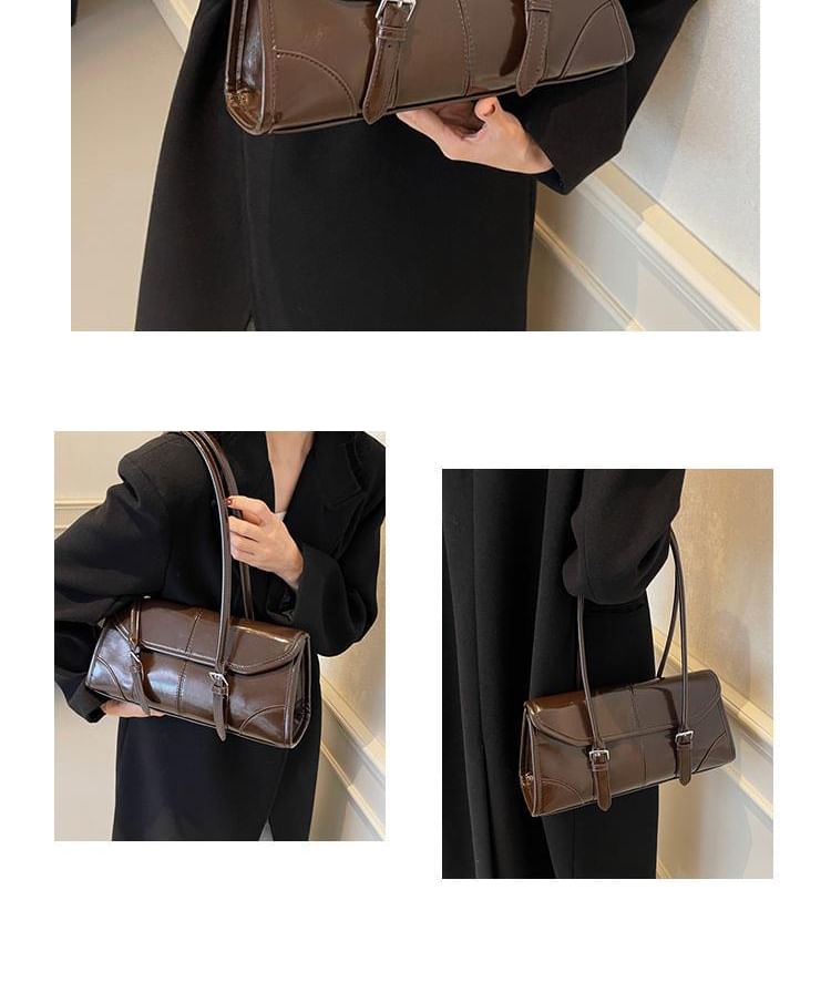 Tote Faux Bag Leather Flap