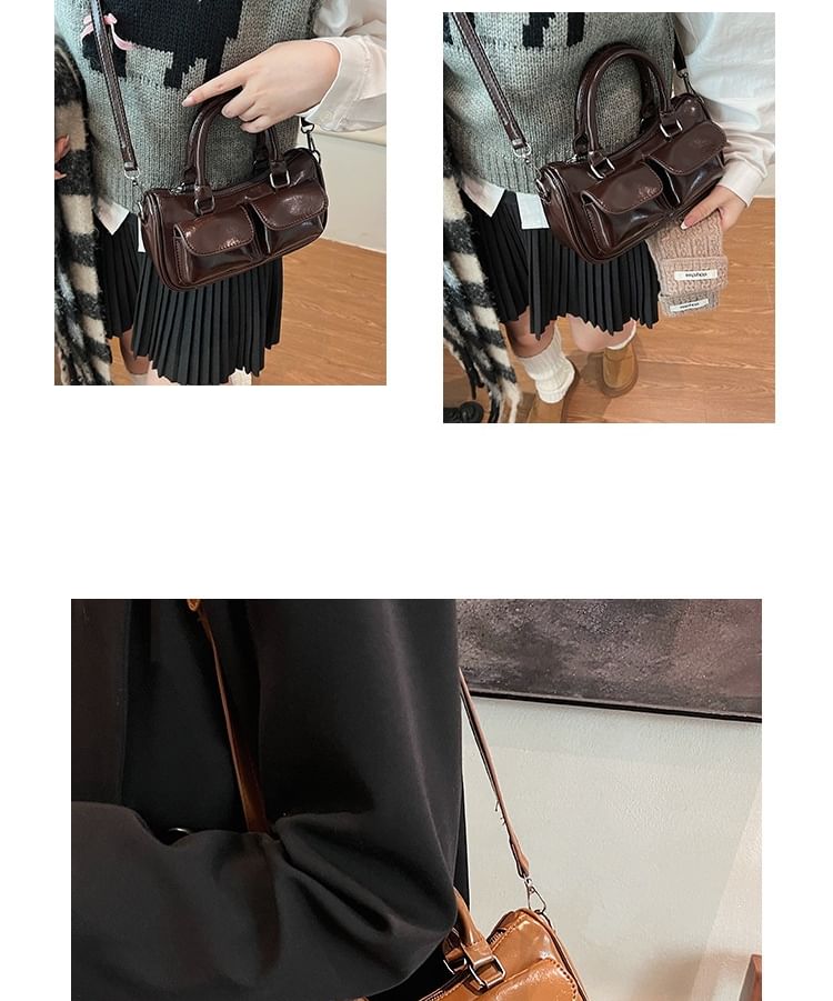 Leather Bag Crossbody Faux Multi-Pocket