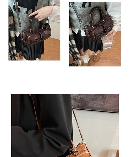 Leather Bag Crossbody Faux Multi-Pocket