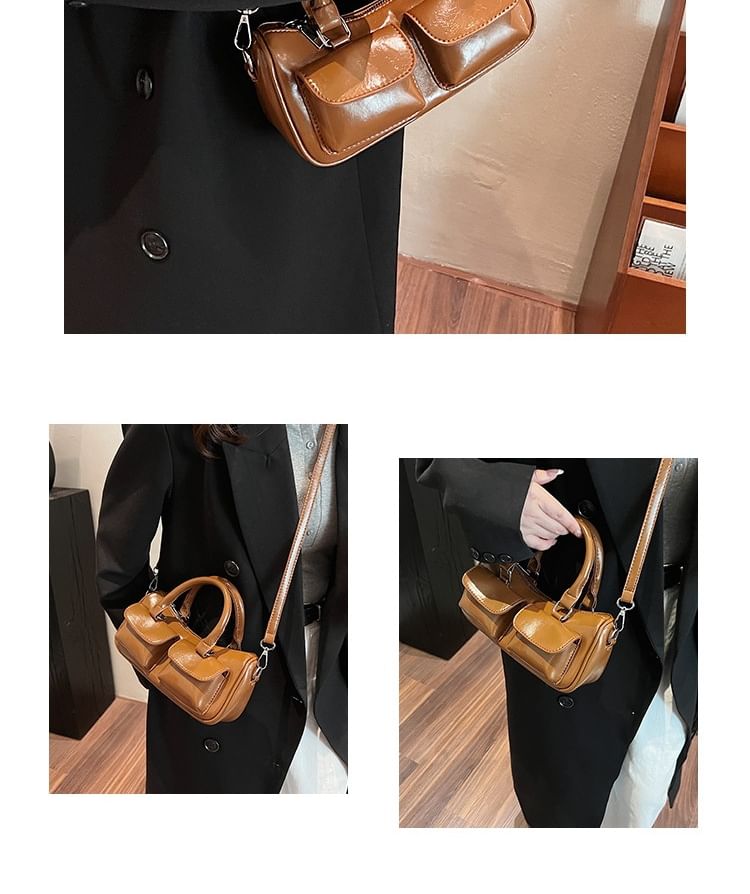Leather Bag Crossbody Faux Multi-Pocket