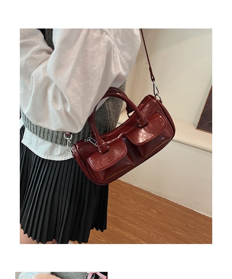 Leather Bag Crossbody Faux Multi-Pocket