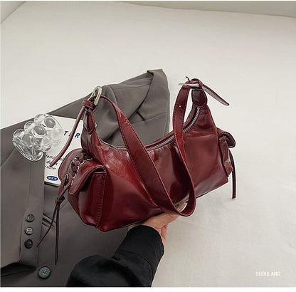 Bag Multi-Pocket Leather Faux Tote