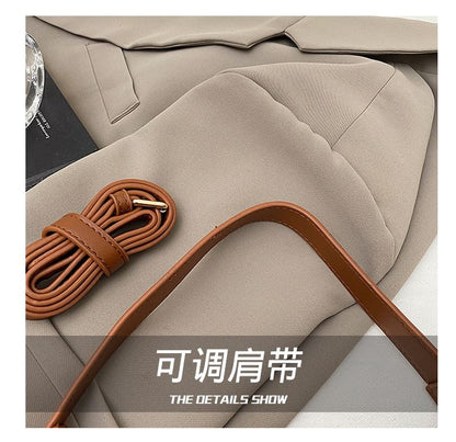 Faux Crossbody Bag Leather Quilted