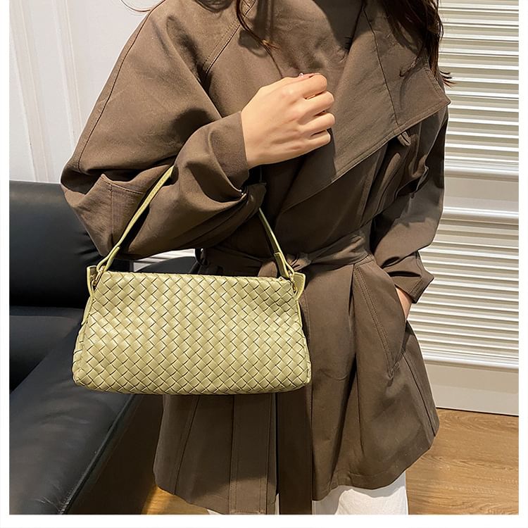 Faux Crossbody Bag Leather Quilted