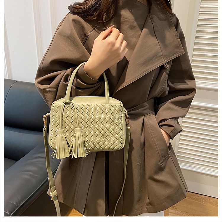 Crossbody Bag Quilted Leather Faux