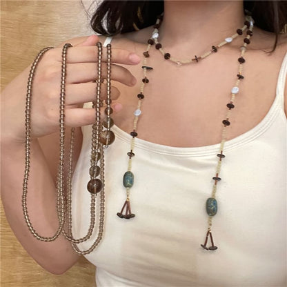 Necklace Beaded Long
