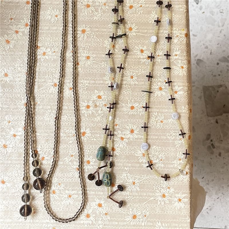 Necklace Beaded Long