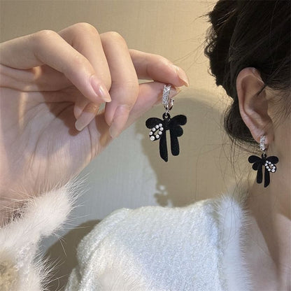 Bowknot Earring Drop Rhinestone