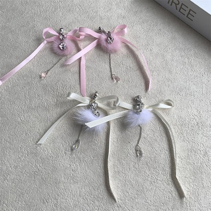 Earring Dangle Rhinestone Bowknot