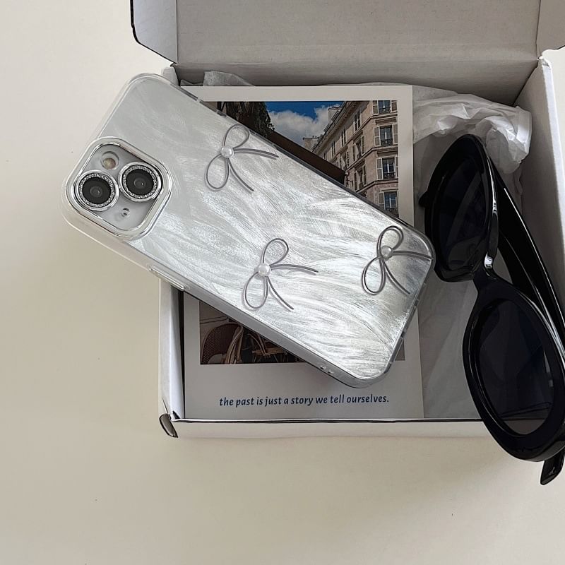 Bow Pearl Case Phone Faux