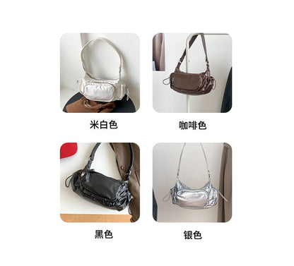 Drawstring Plain Shoulder Bag