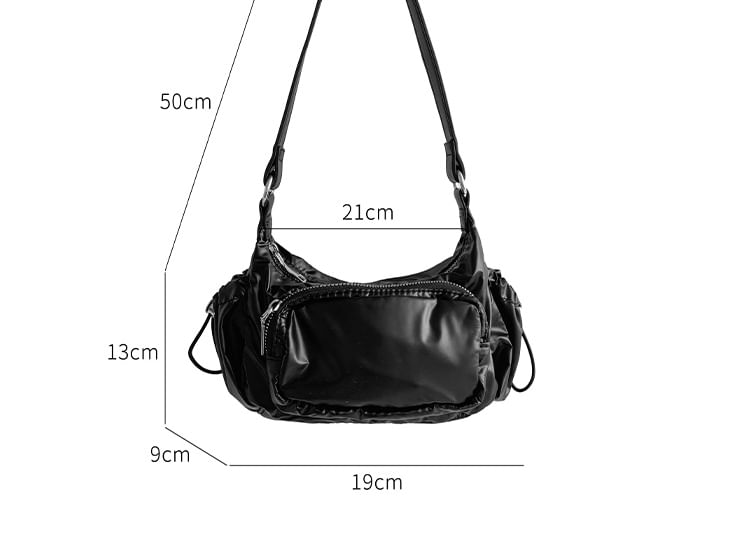 Drawstring Plain Shoulder Bag