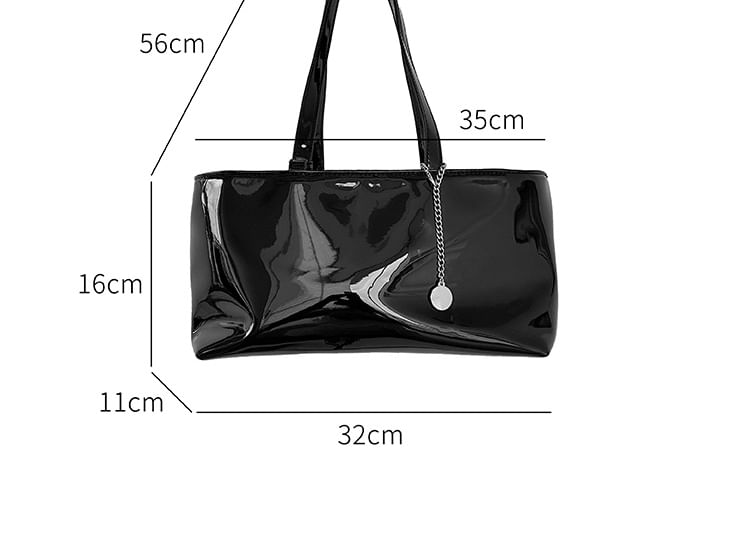 Plain Bag Leather Faux Tote