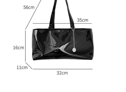 Plain Bag Leather Faux Tote