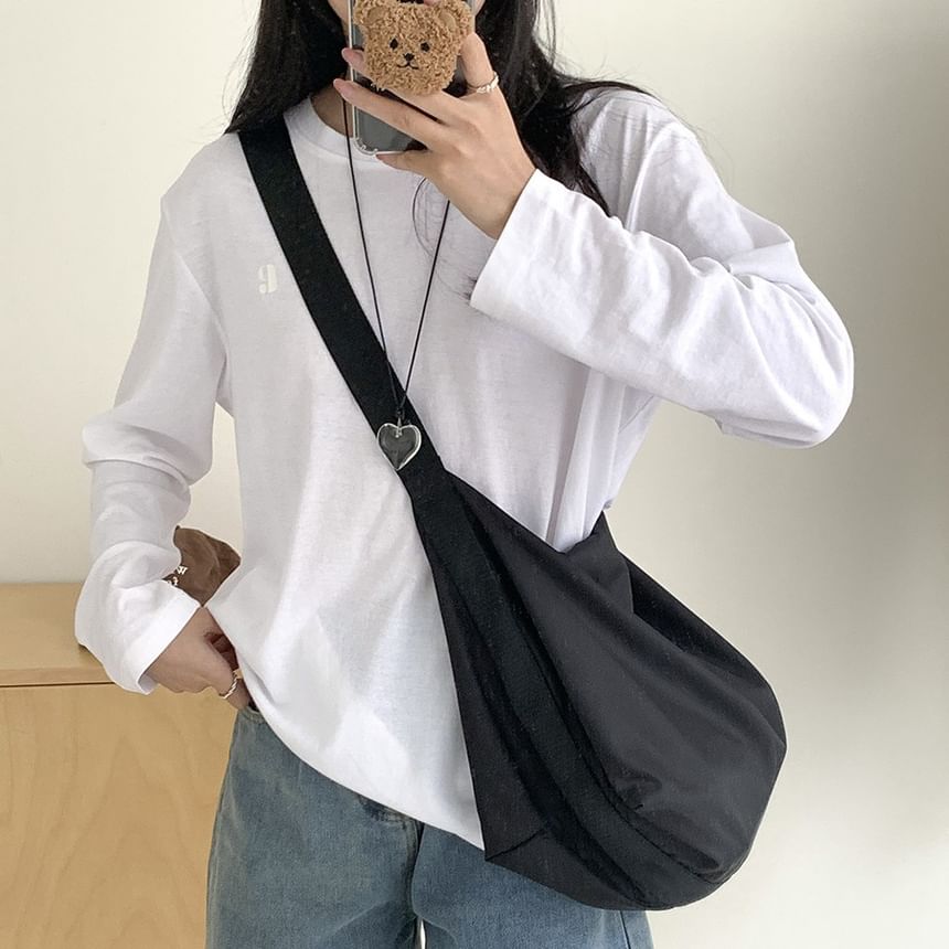 Crossbody Nylon Bag Plain