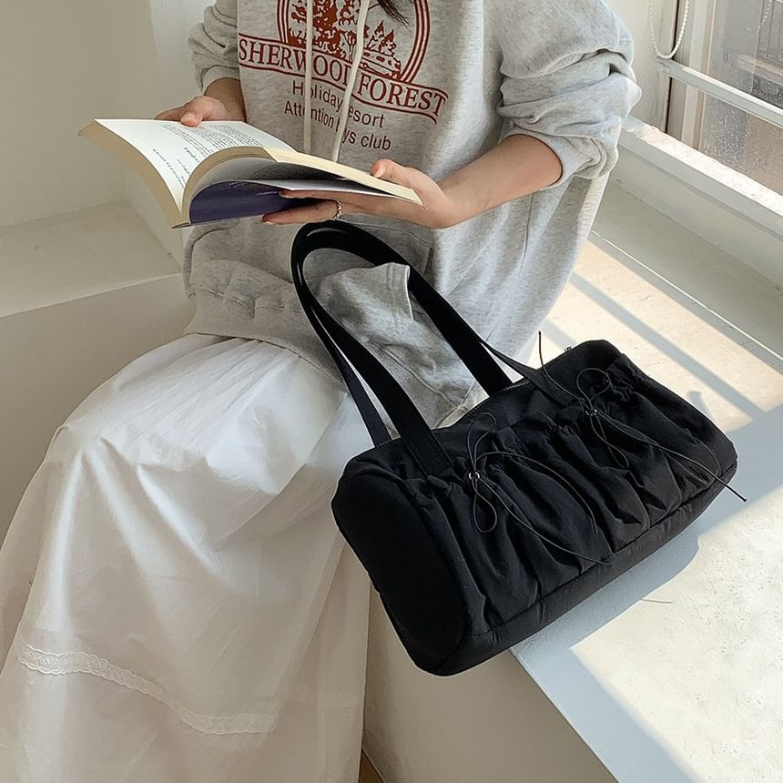 Bag Tote Plain Bow Nylon