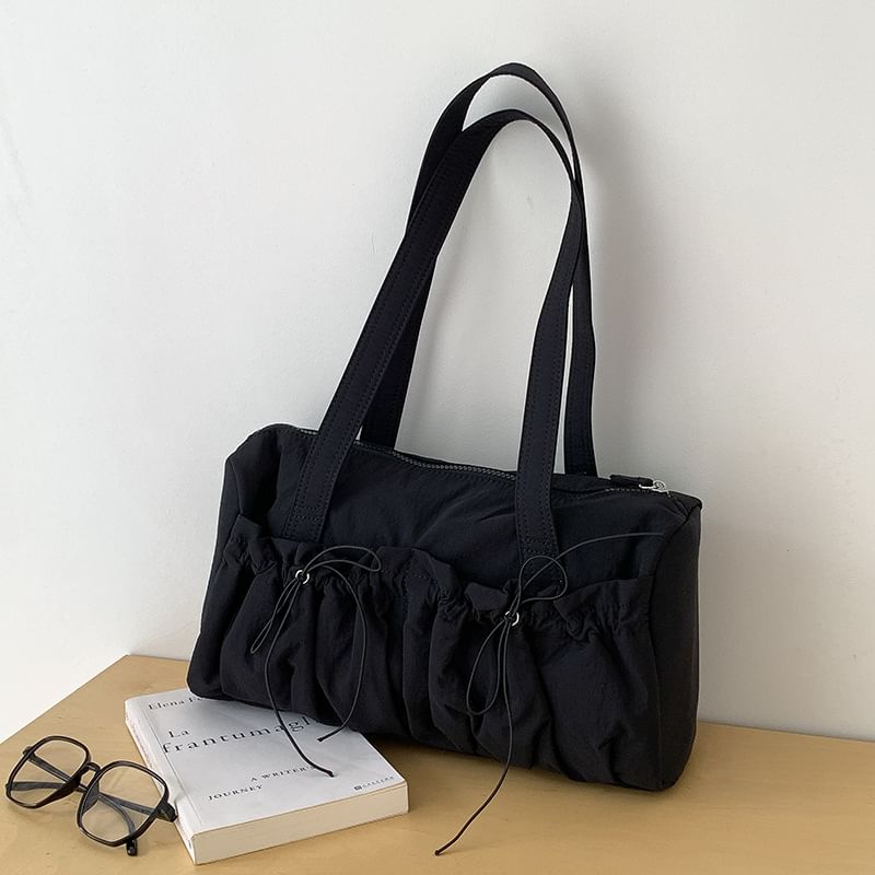 Bag Tote Plain Bow Nylon