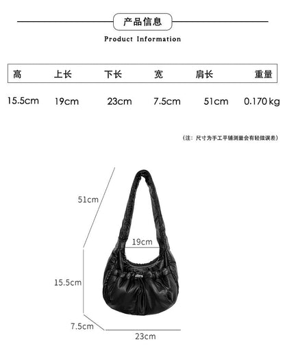Plain Shoulder Bag Padded