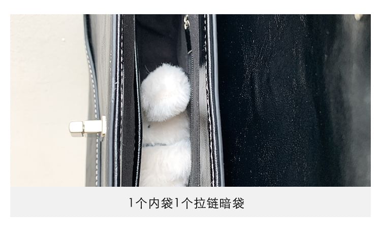 Bag Shoulder Leather Flap Faux