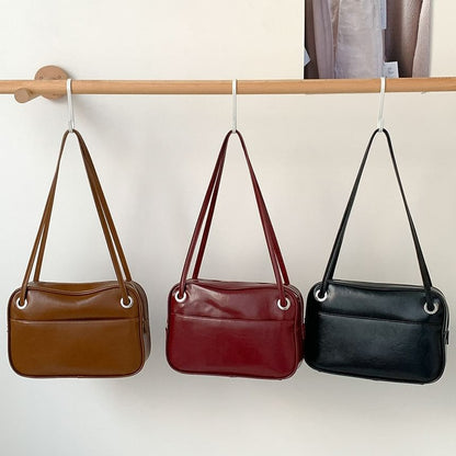 Tote Bag Leather Plain Faux