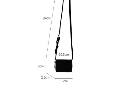 Plain Suede Crossbody Faux Bag