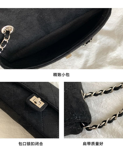 Flap Strap Crossbody Quilted Chain Bag