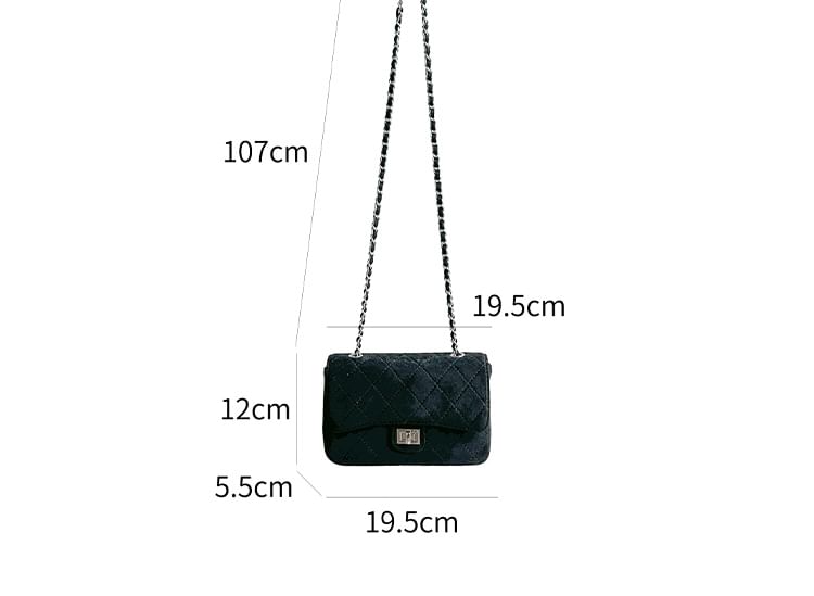 Flap Strap Crossbody Quilted Chain Bag