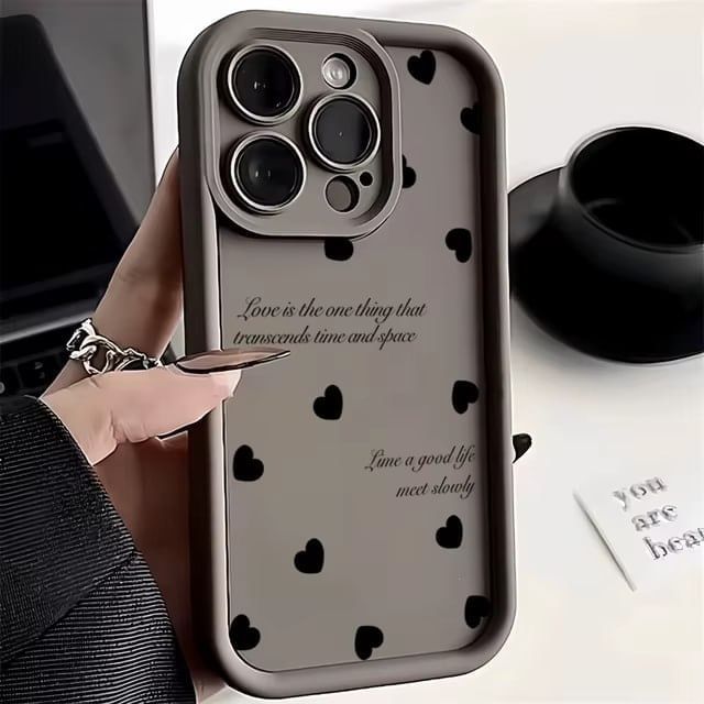 Heart Lettering Phone Case