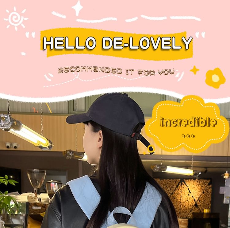 Applique Backpack / Set Lettering Charm Bag Nylon Buckled