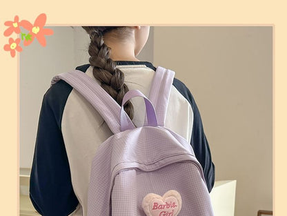 Plaid / Set Nylon Backpack Brooch