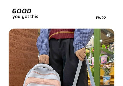 Bag Backpack Tote Nylon / Cartoon Embroidered