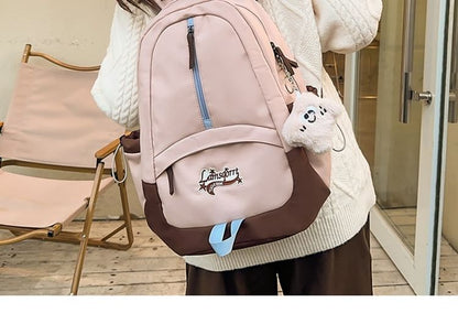 / Set Nylon Bag Charm Applique Backpack Lettering