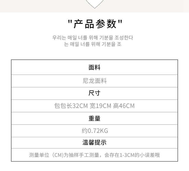 Nylon Buckled Backpack Lettering Applique