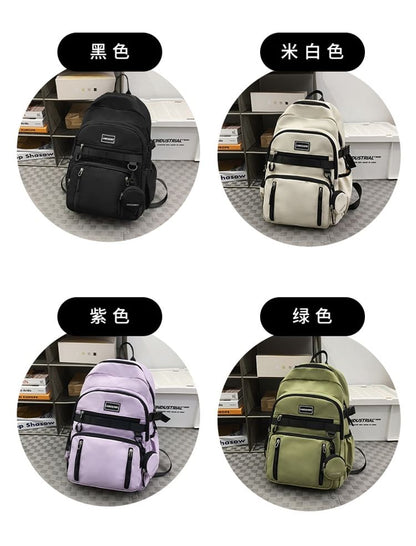 Set: Lettering Backpack Applique Coin + Nylon Purse