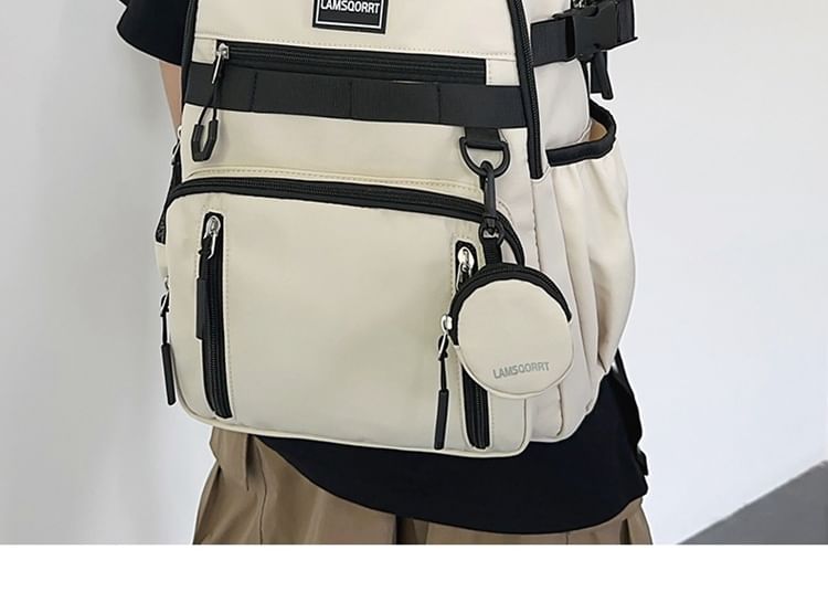 Set: Lettering Backpack Applique Coin + Nylon Purse