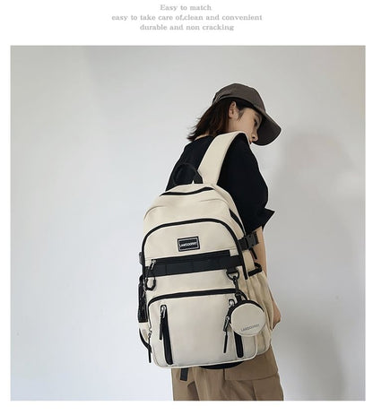 Set: Lettering Backpack Applique Coin + Nylon Purse